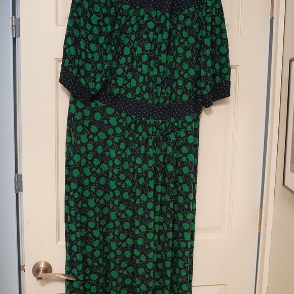 Boden Green Floral Midi Dress US 20-22R - Picture 3 of 3